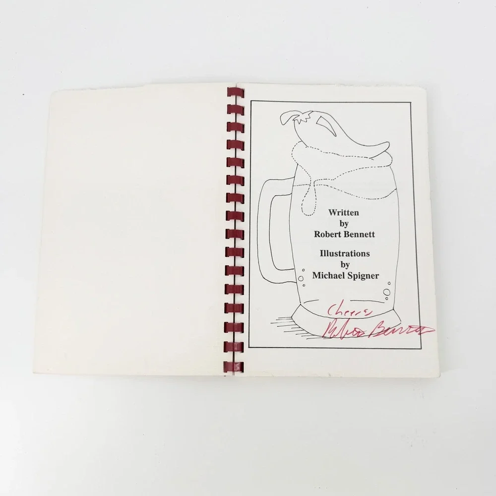 Signed The Official Cooking Hot and Spicy Food with Beer Cookbook Robert Bennett